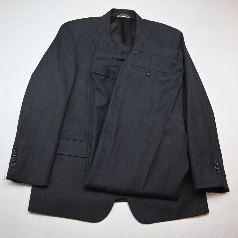 Gerald Austin 41R 34x32 Gray Glenn Check Wool Mens Jacket Pants Suit